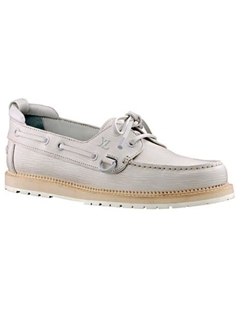 white louis vuitton boat shoes